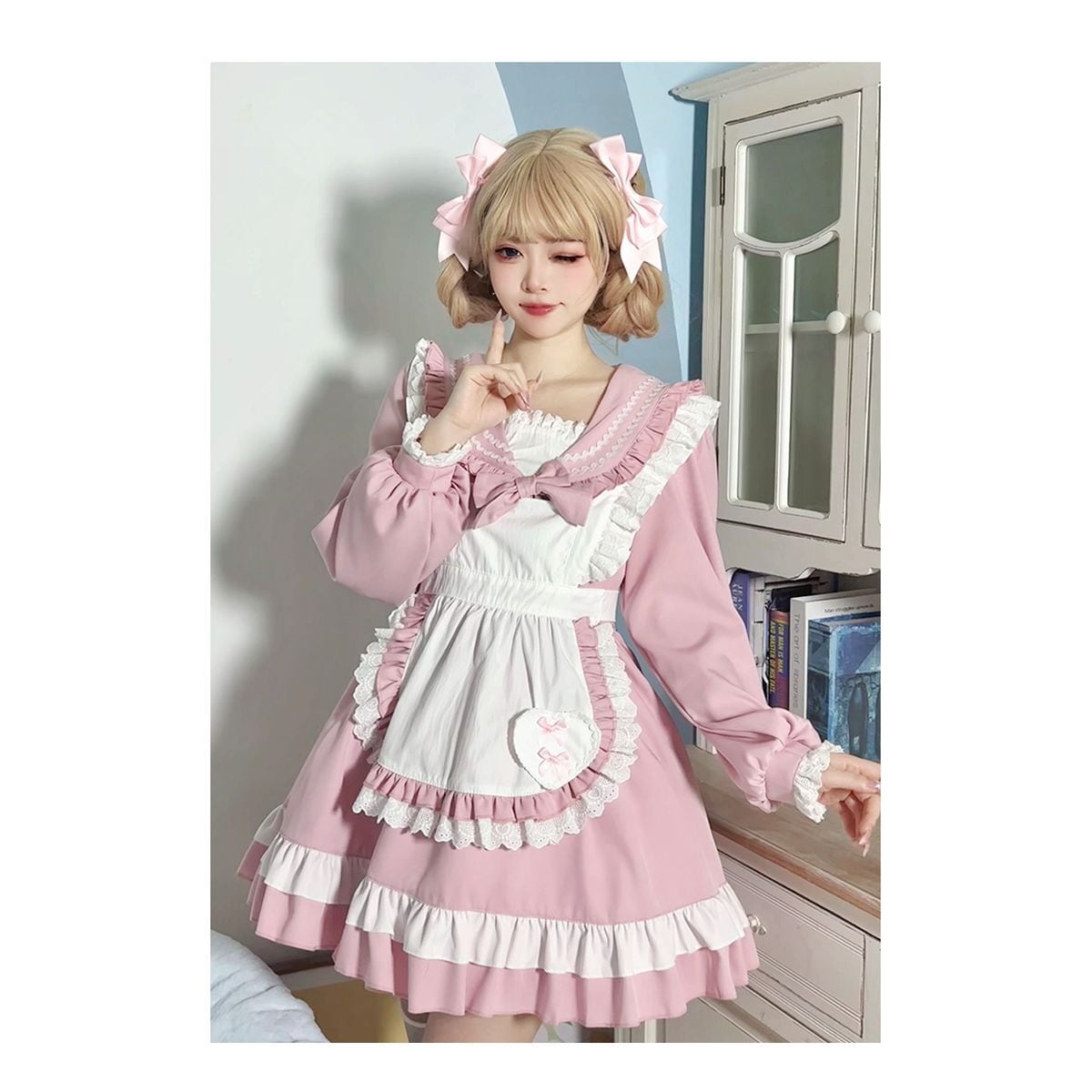 Sailor Collar Frill Maid Dress