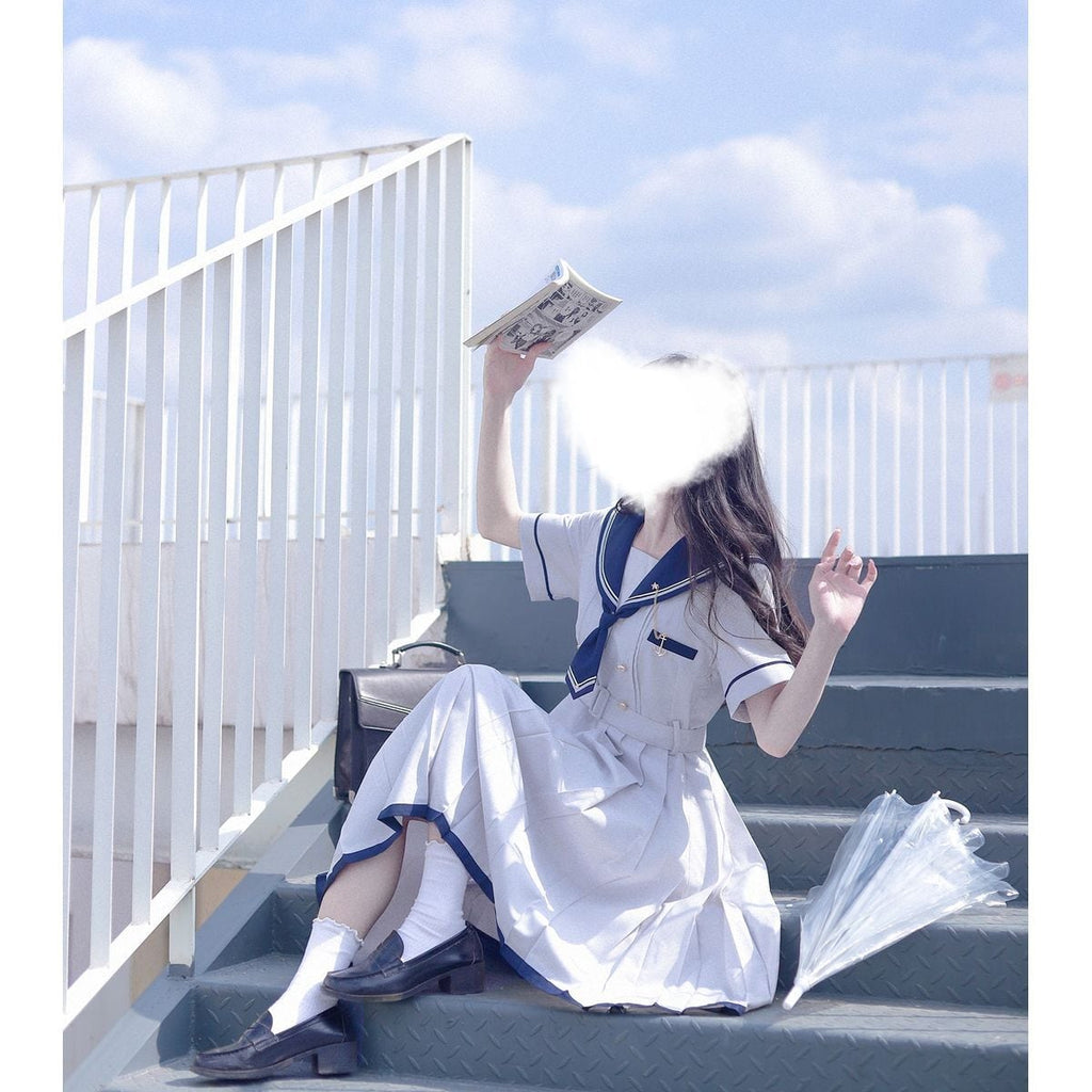 Elegant Sailor Collar Dress