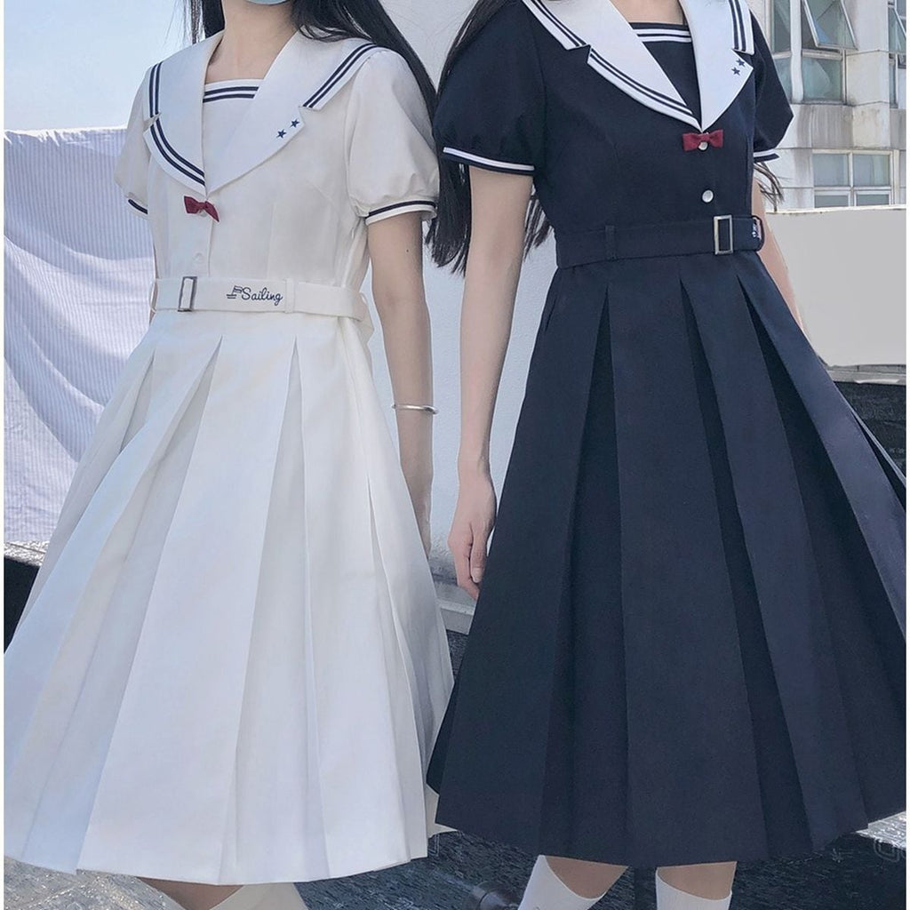 Cute Short Sleeve Sailor Outfit