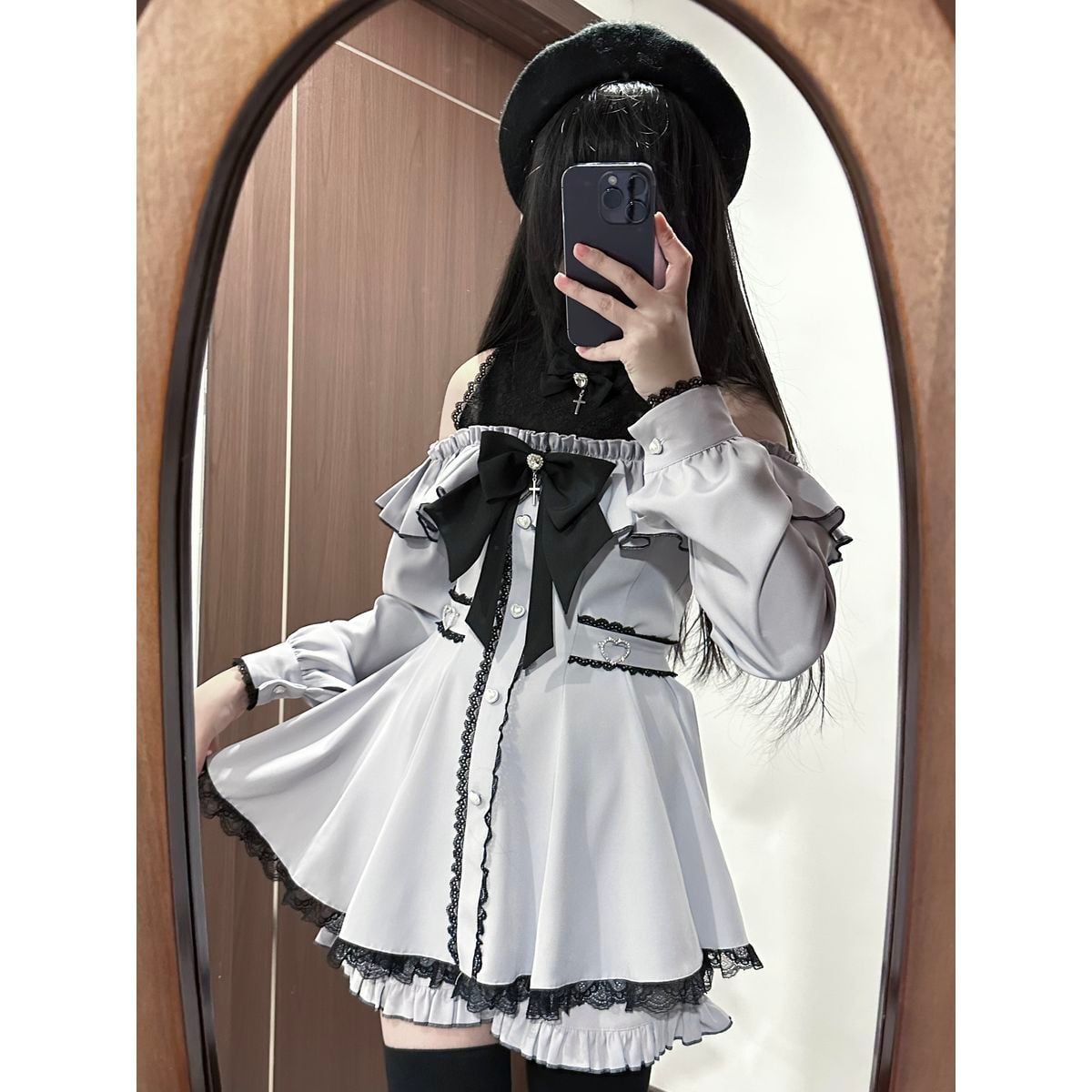 Jirai-kei Open Shoulder Dress