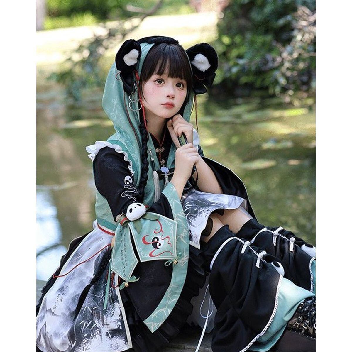 Panda-Themed Chinese Dress Set