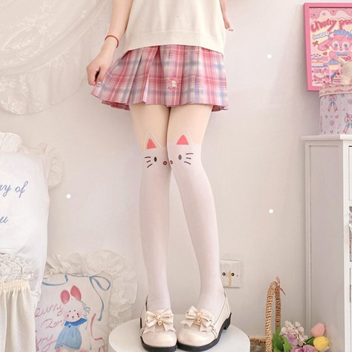 Flat Heart-Bow Dolly Shoes