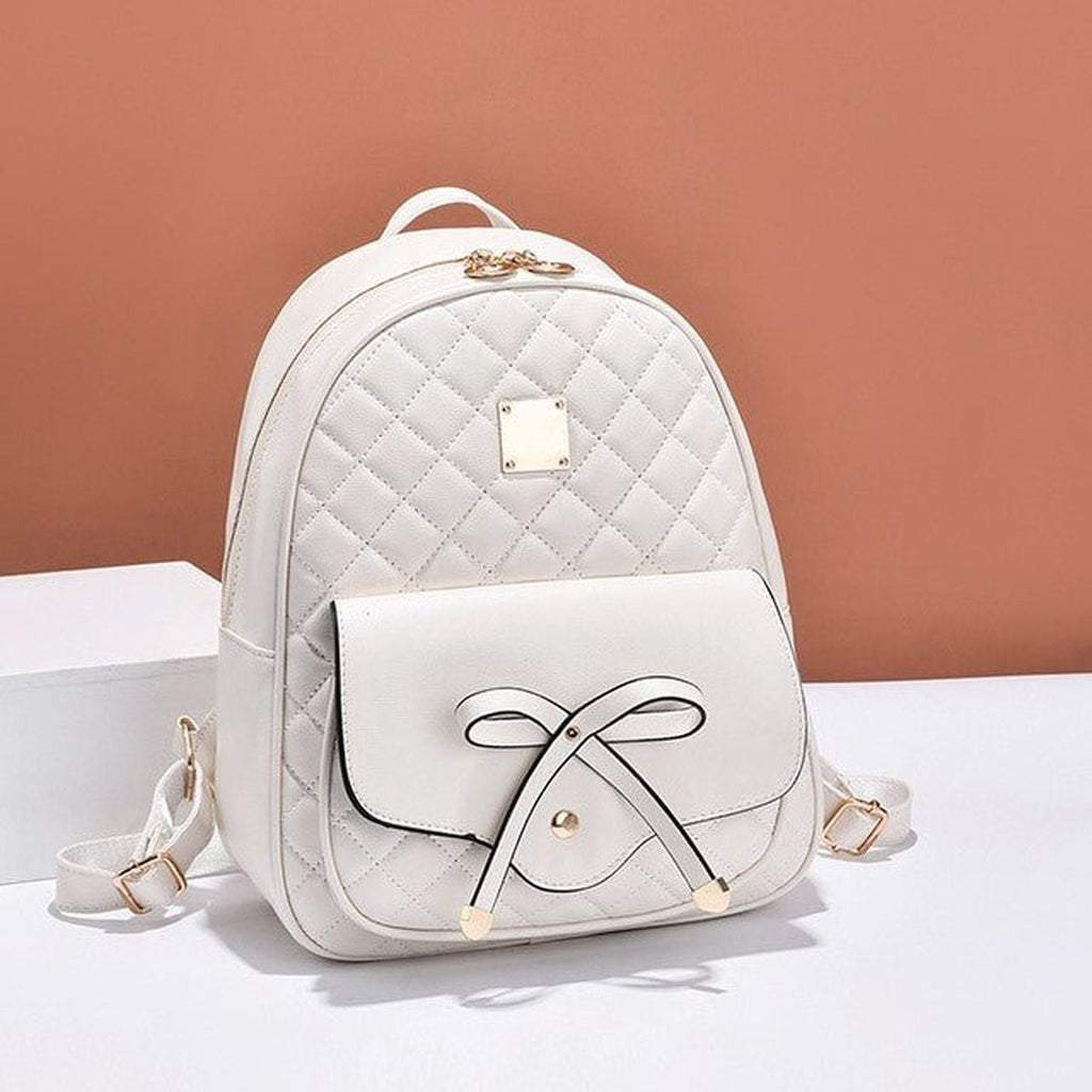 Ribbon Front Backpack with Pouch and Case