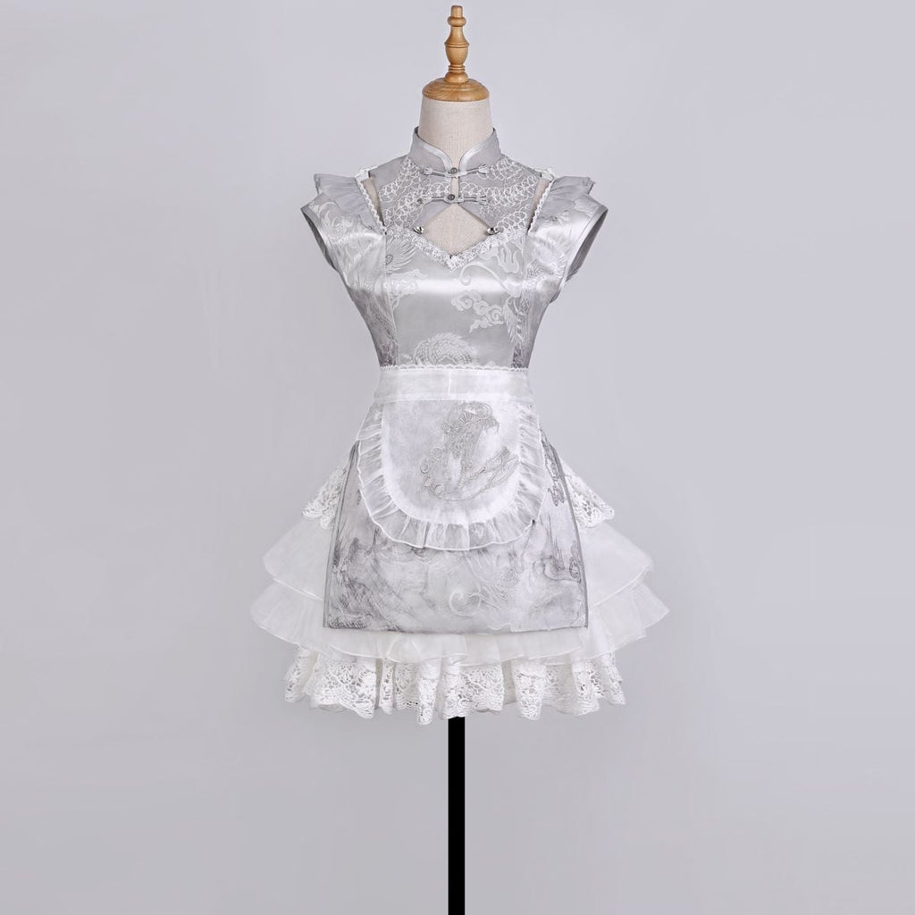 Luxe Silver Oriental Maid Ensemble
