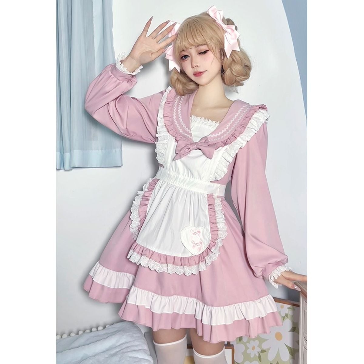 Sailor Collar Frill Maid Dress