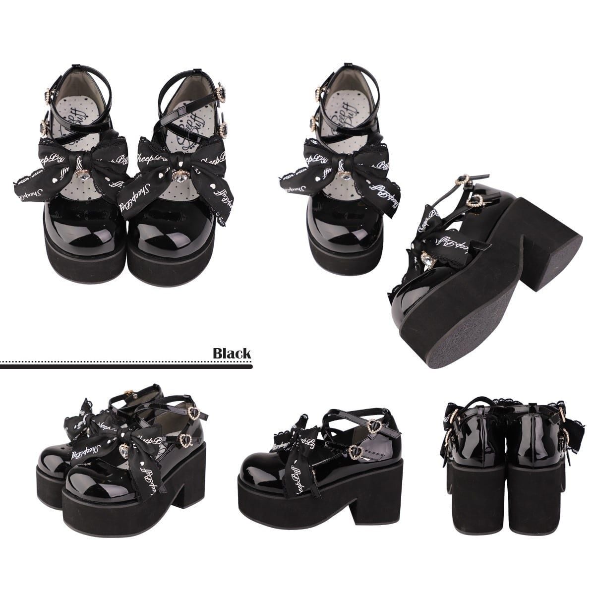 Jirai Kei Ribbon Platform Shoes