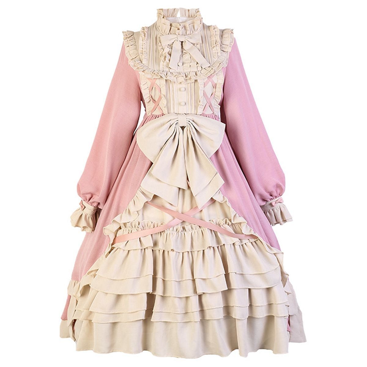 Elegant Snow White Ruffled Dress