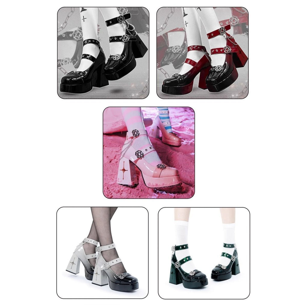 Hexagram Gradient High Heel Shoes