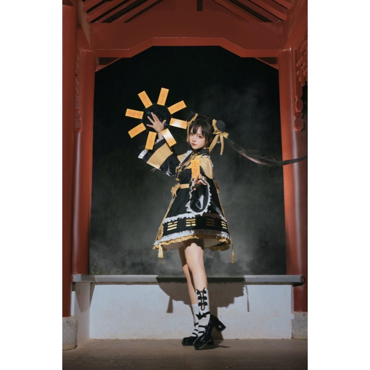 Chinese-Inspired Lolita Dress Ensemble