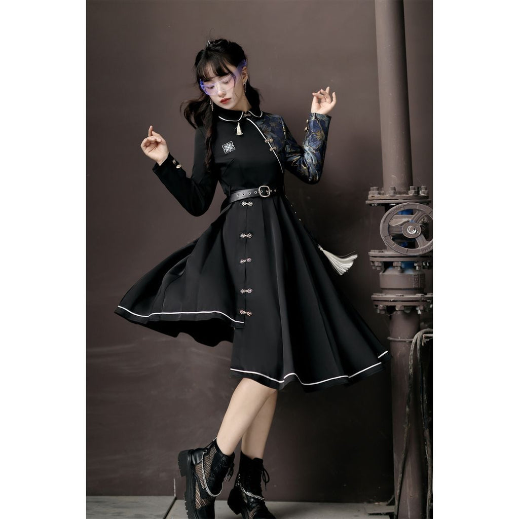 Stylish Asymmetrical Oriental Dress