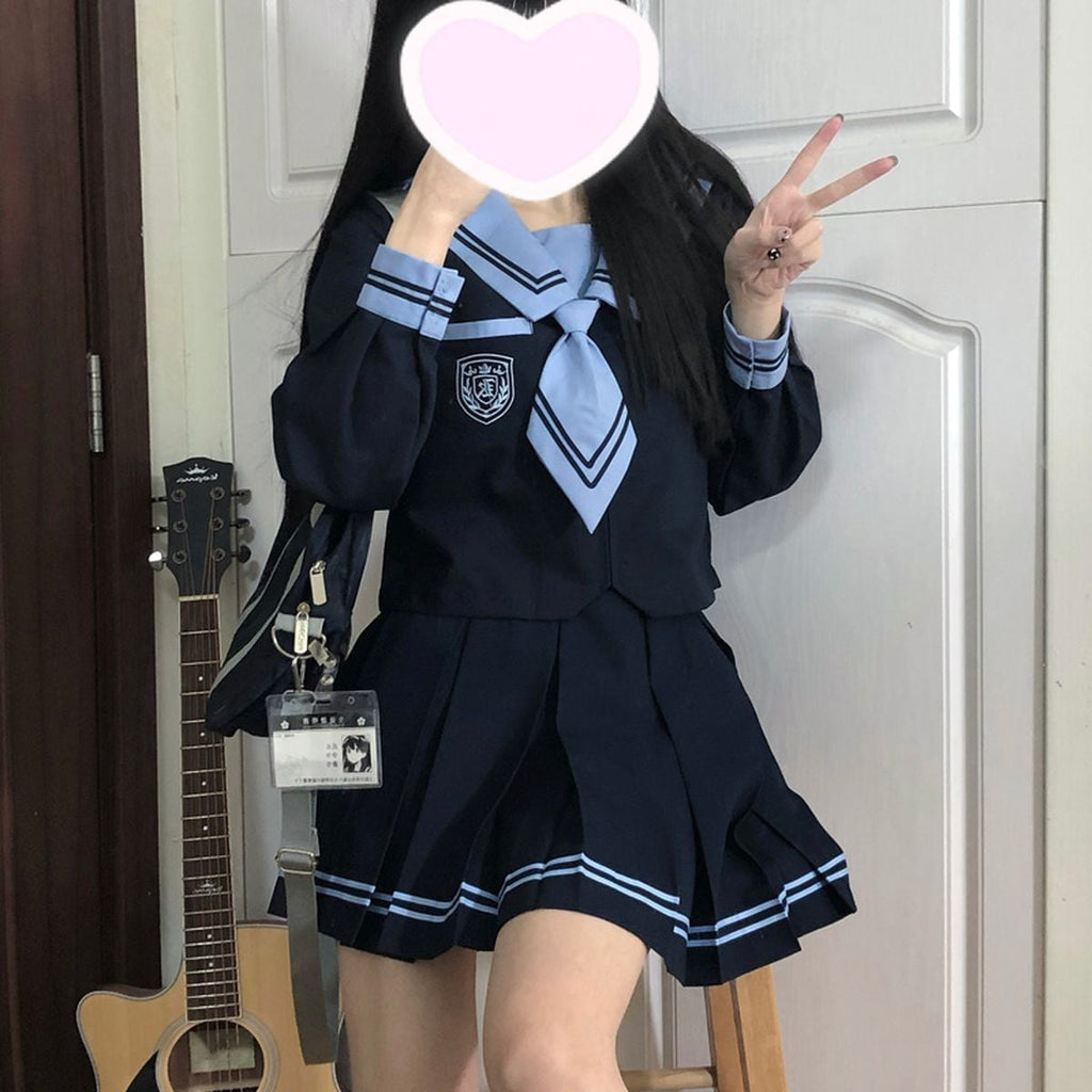 Navy Blue Sailor Outfit Set