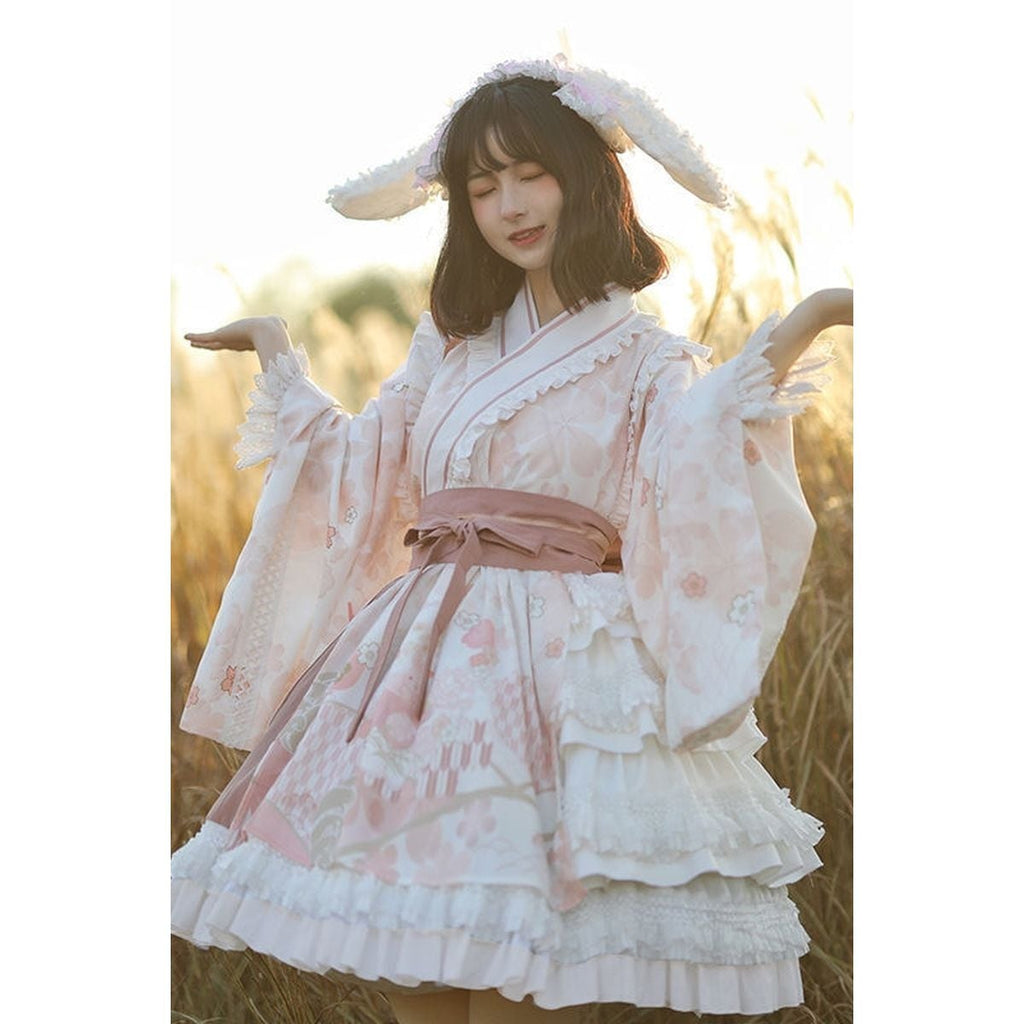 Sweet Lolita Mini Skirt Kimono Dress
