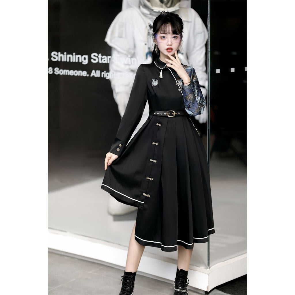 Stylish Asymmetrical Oriental Dress