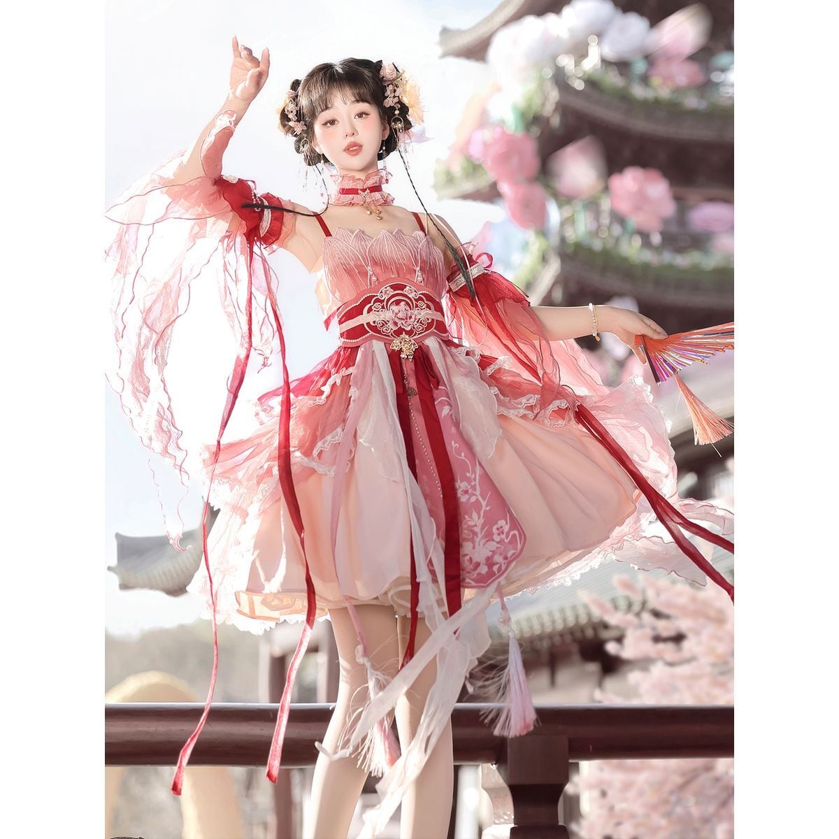 Elegant Frill Lolita Dress Ensemble