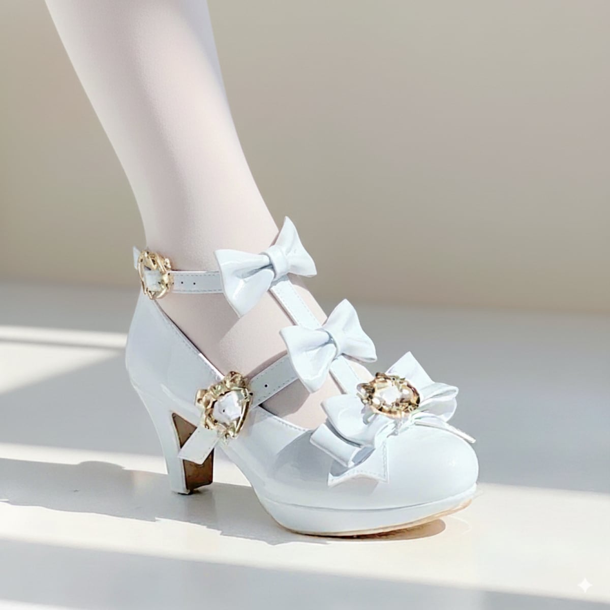 Bow Adorned Lolita High Heels
