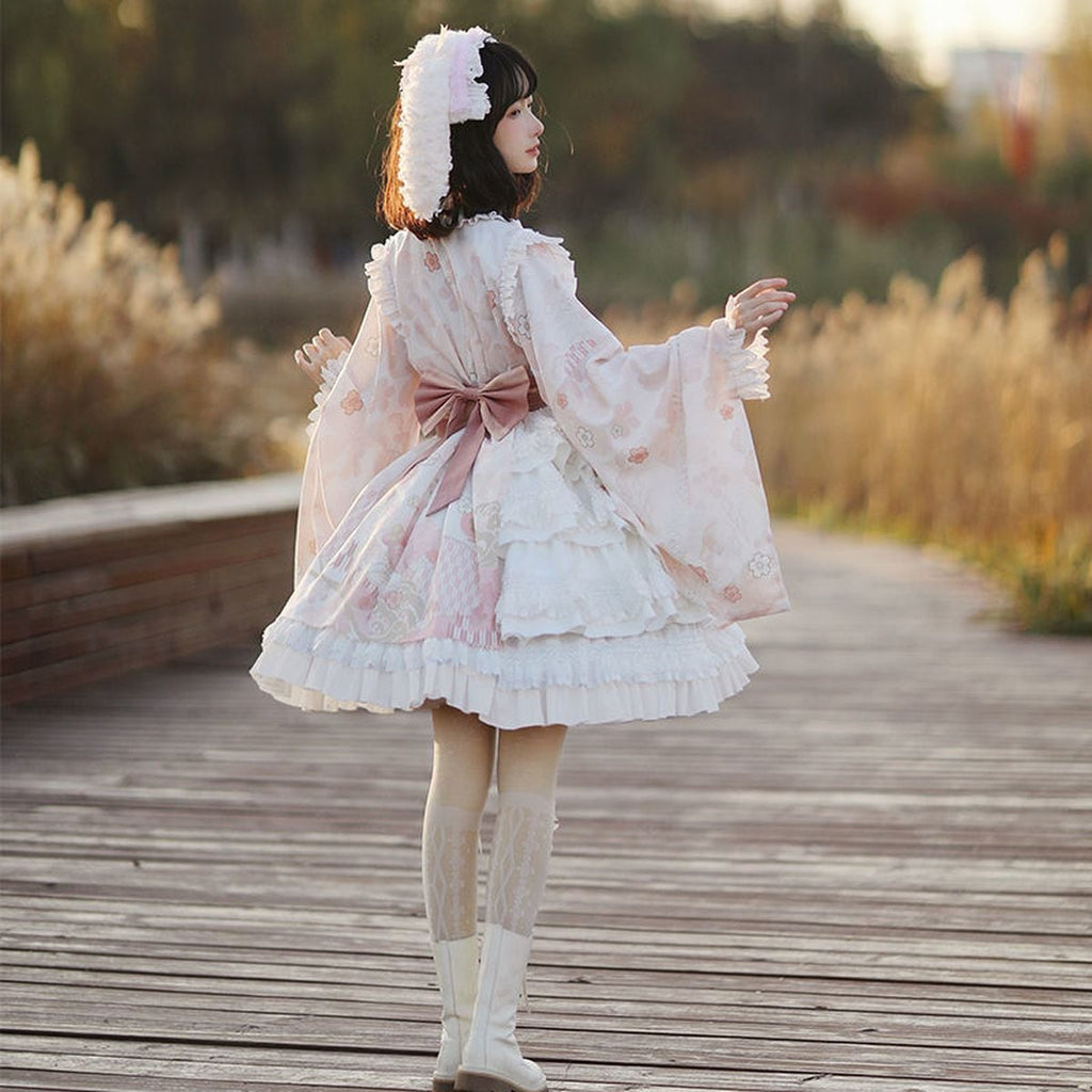 Sweet Lolita Mini Skirt Kimono Dress
