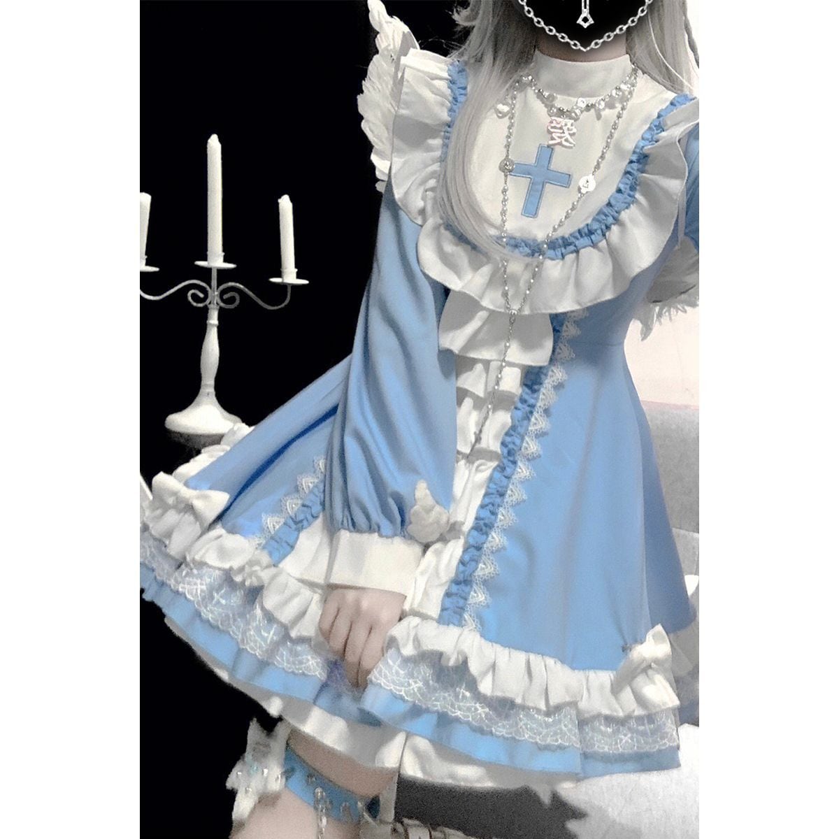 Dark Aesthetic Cross Gothic Dress