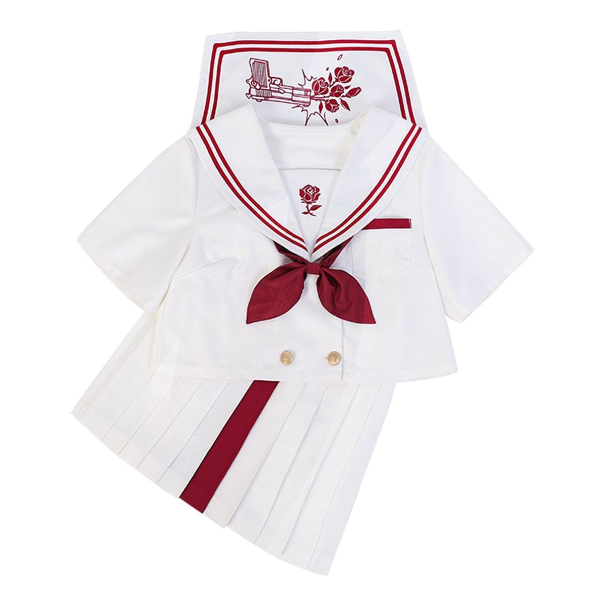 Red and White Sailor Uniform