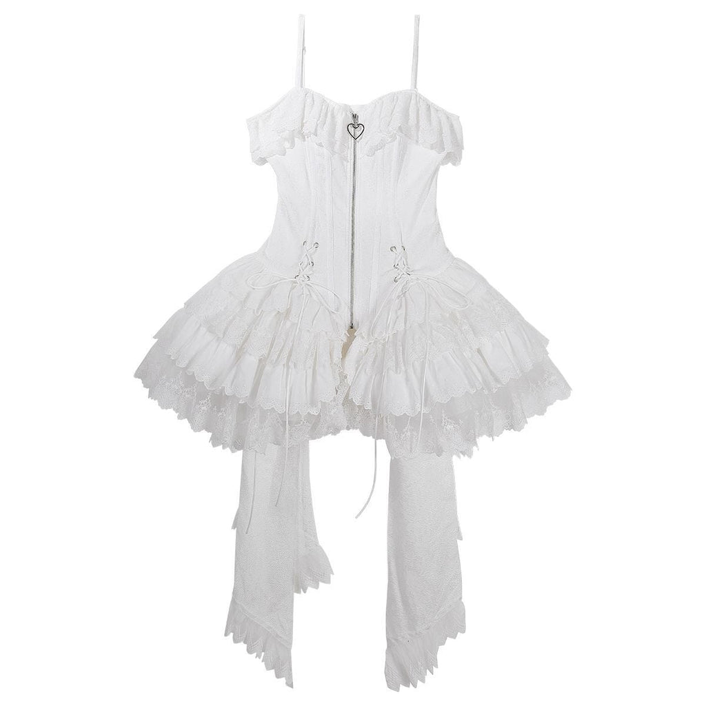 Magical Girl White Frill Dress Set