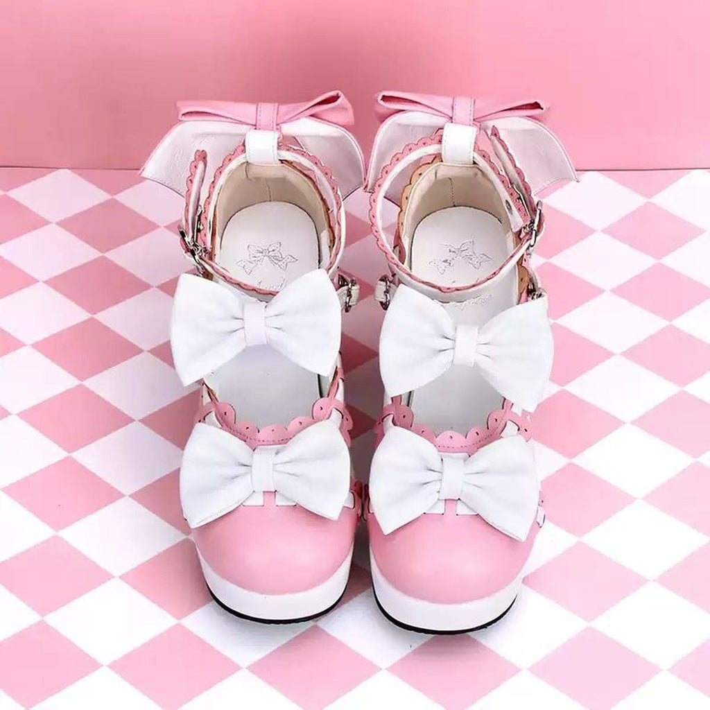 Heart Ribbon Lolita High Heels
