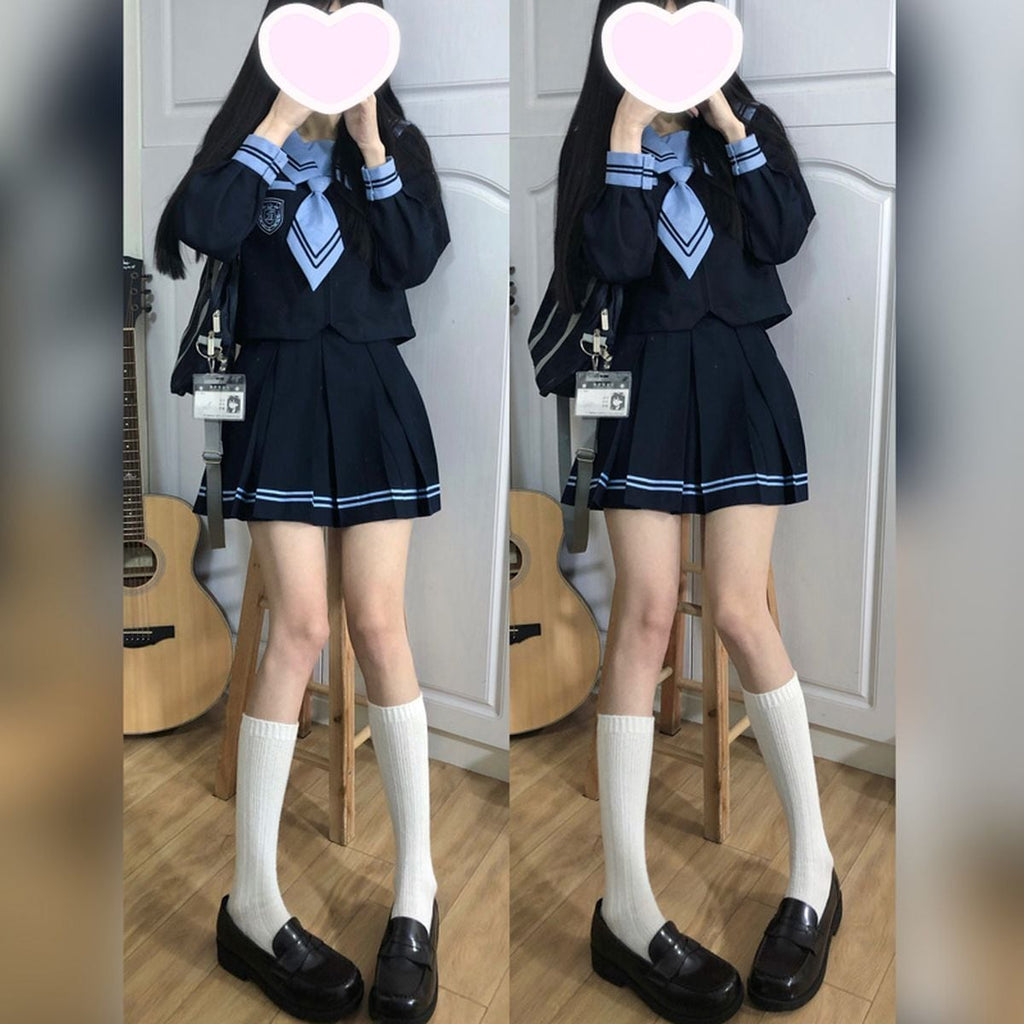 Navy Blue Sailor Outfit Set