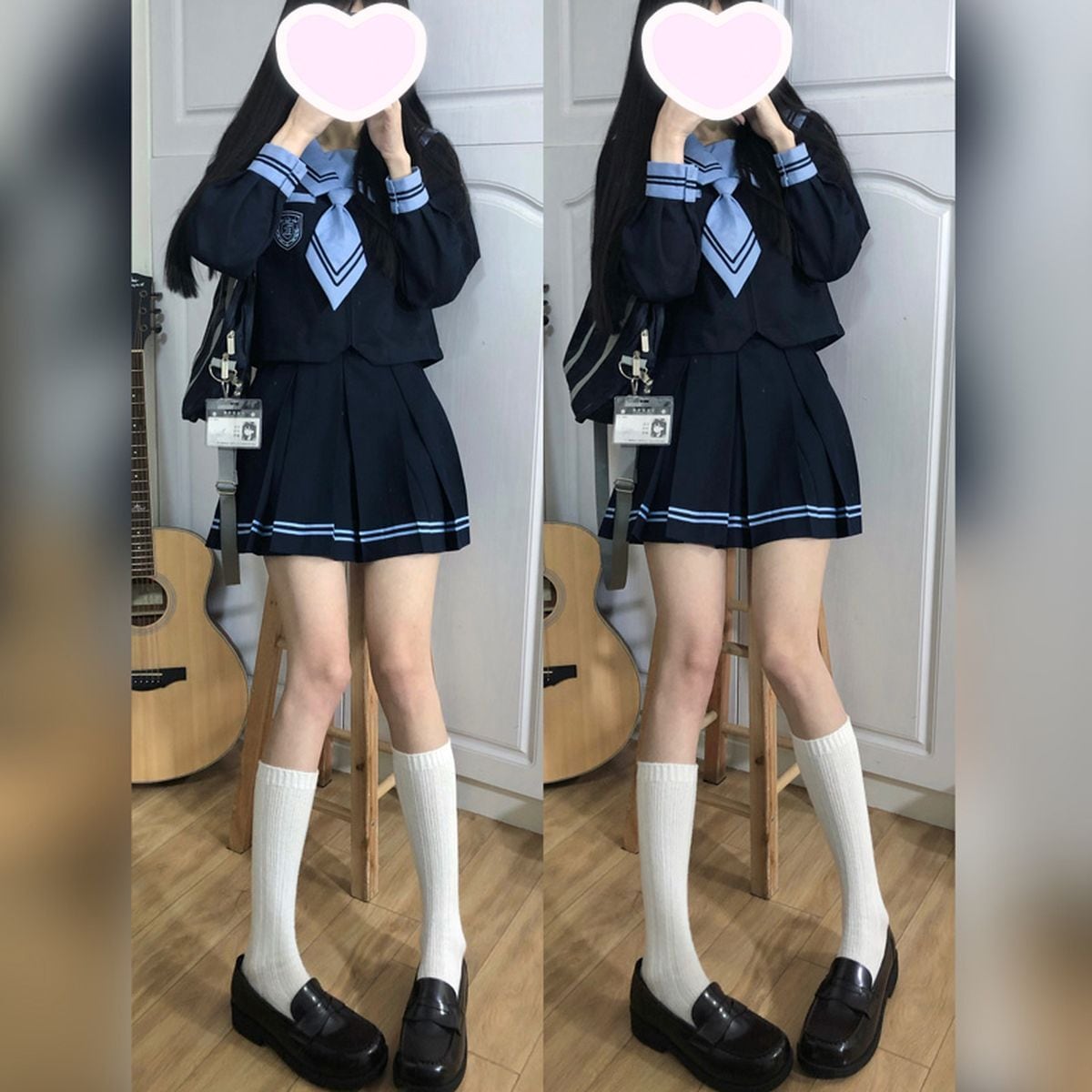 Navy Blue Sailor Outfit Set