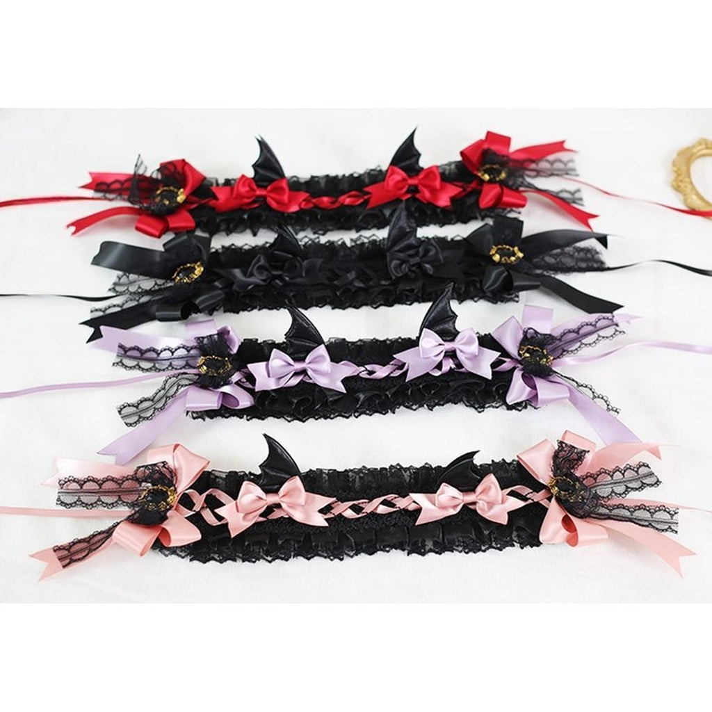 Devil Wings Lace Headpiece