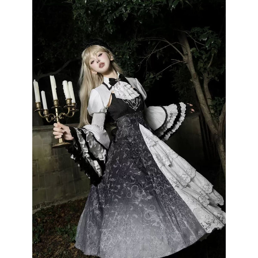 Gothic Gradient Princess Sleeve Ensemble