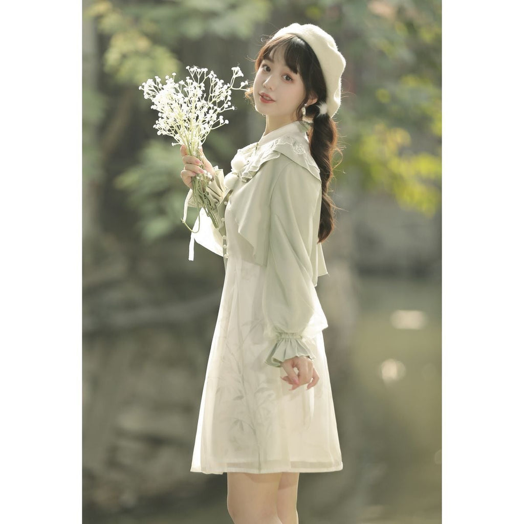 Chinese-Style Frill Dress