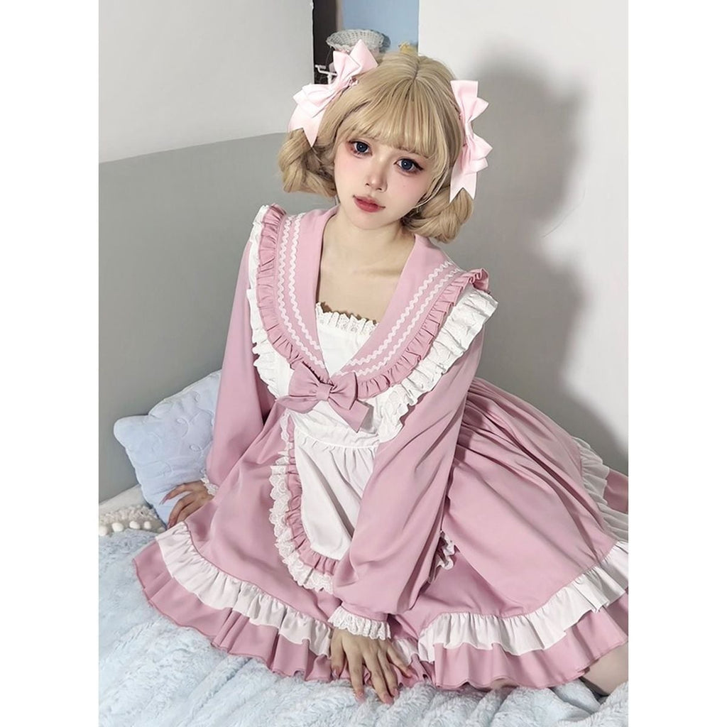 Sailor Collar Frill Maid Dress