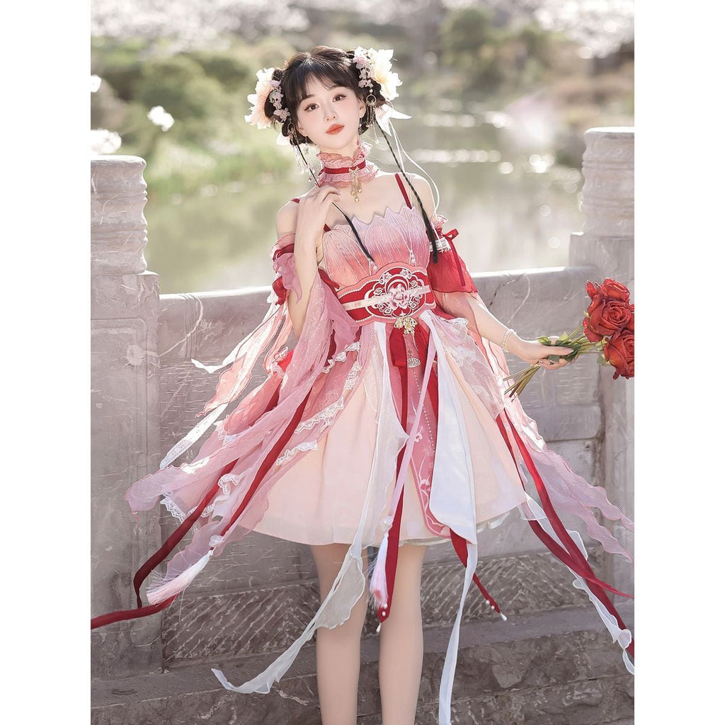 Elegant Frill Lolita Dress Ensemble