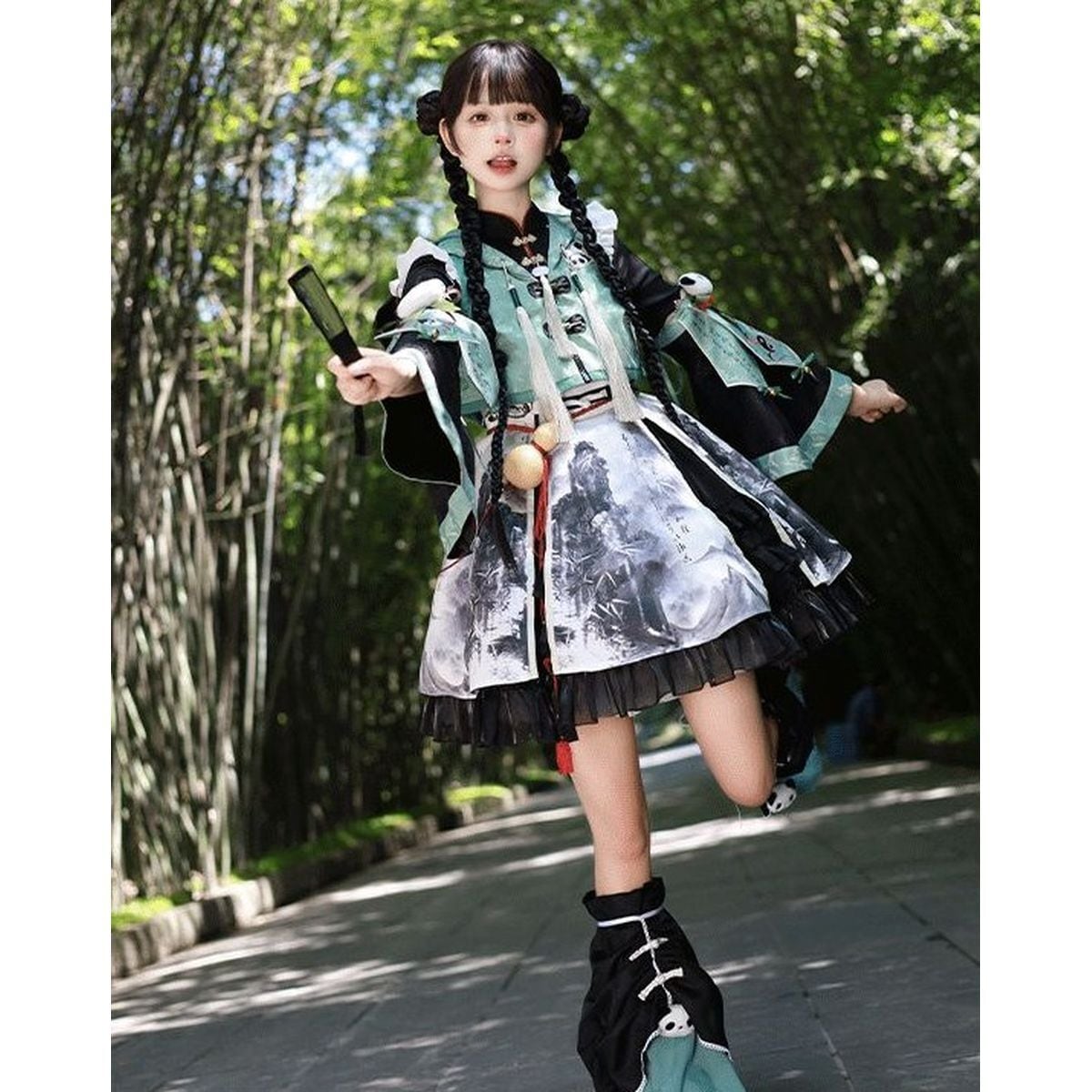 Panda-Themed Chinese Dress Set