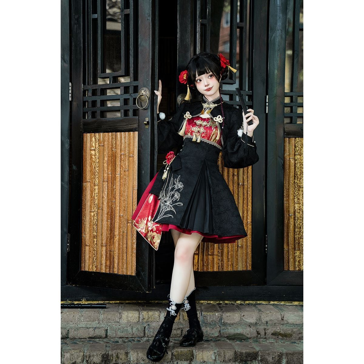 Stylish Asymmetrical Chinese Lolita Attire