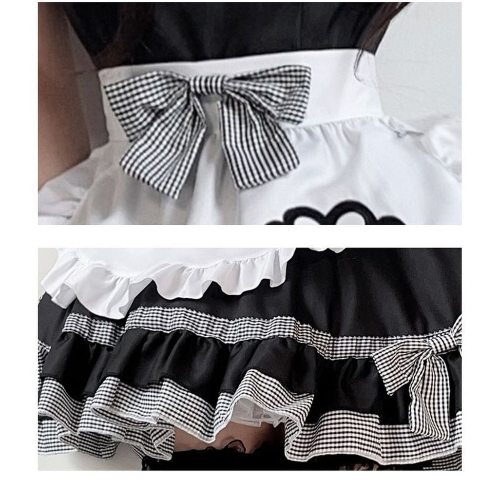 Cat Maid Set with Choker and Pannier