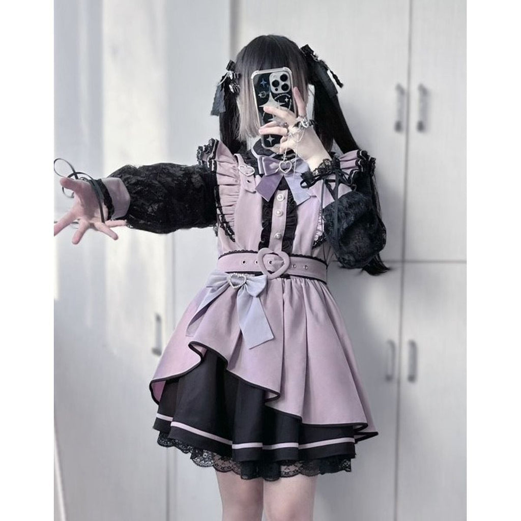 Asymmetrical Angel x Jirai-kei Dress