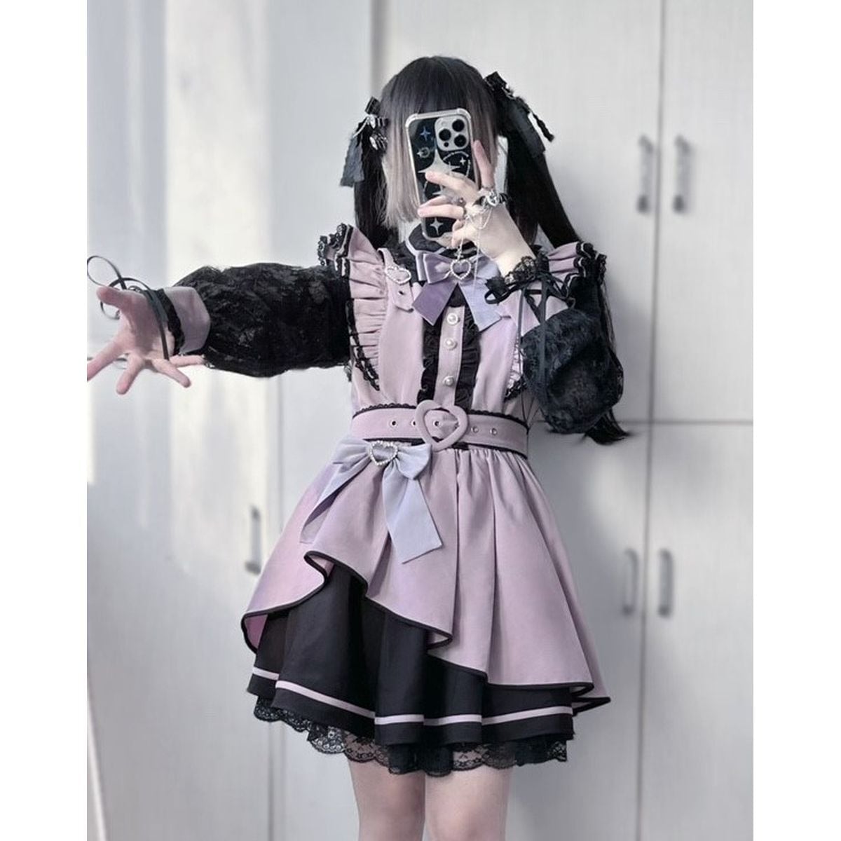 Asymmetrical Angel x Jirai-kei Dress