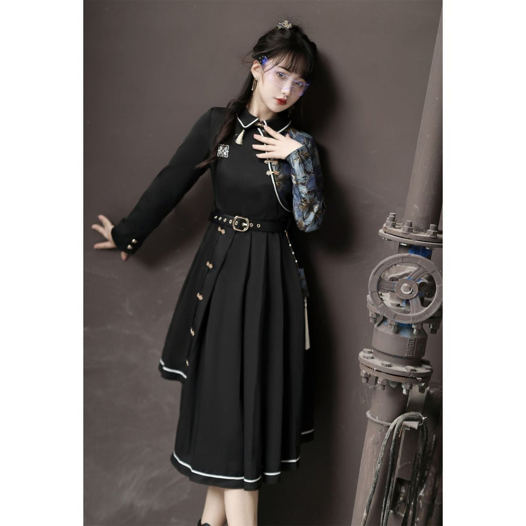 Stylish Asymmetrical Oriental Dress