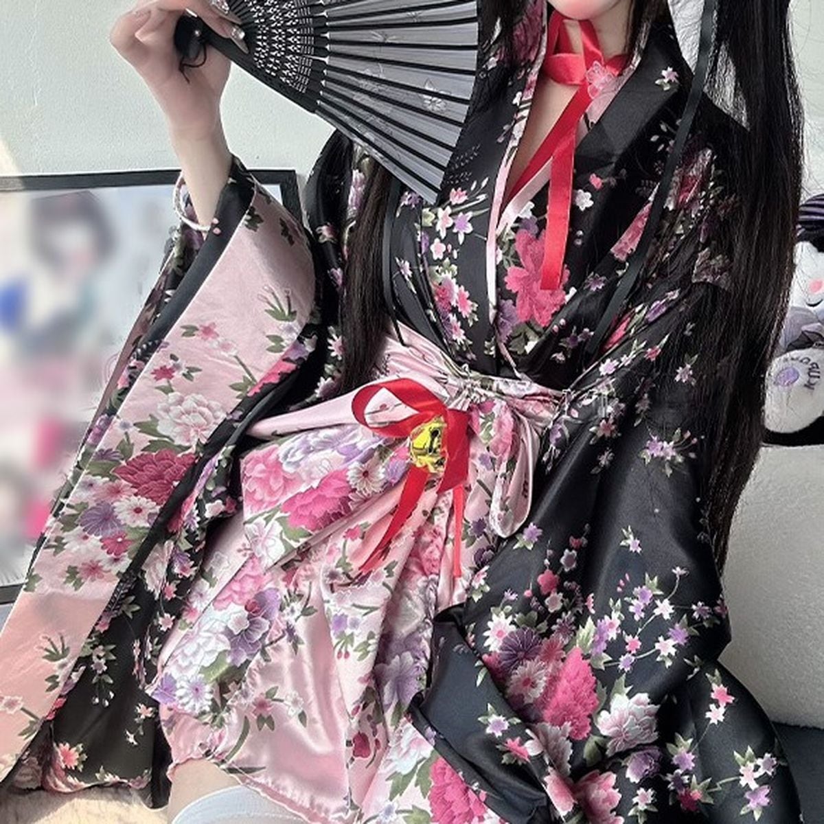 Kawaii Mini Skirt Kimono Set
