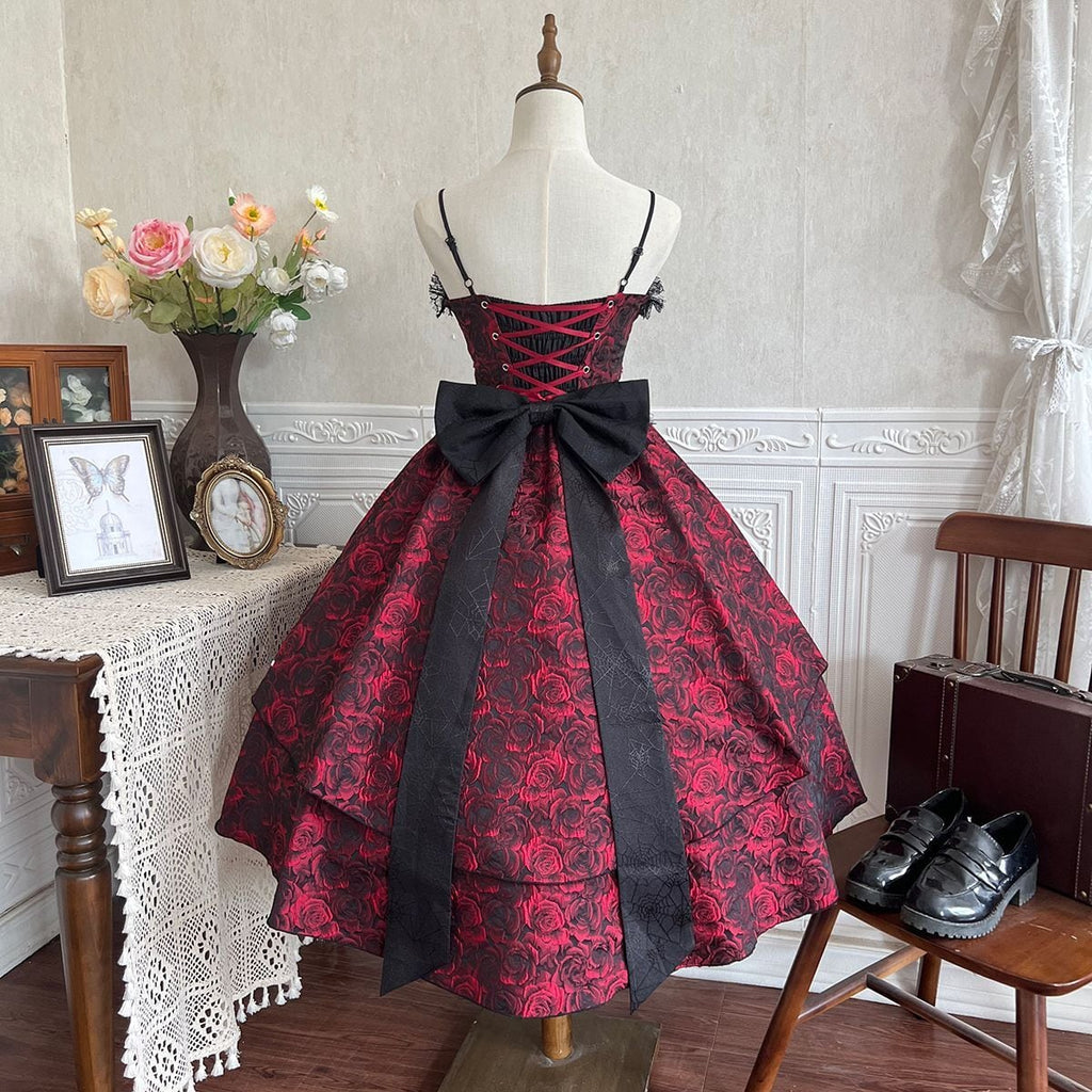Mystical Gothic Rose Dress Set