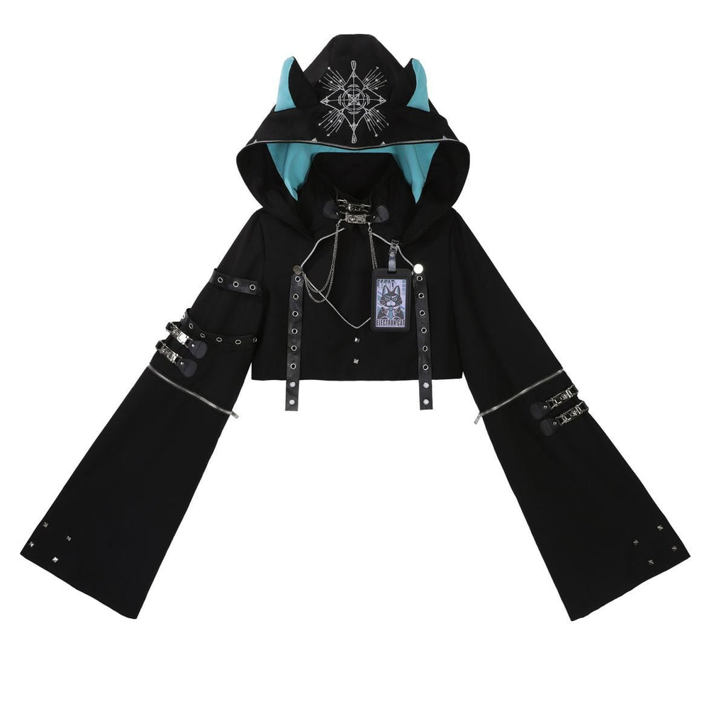 Cyberpunk Cat Ear Skirt Set