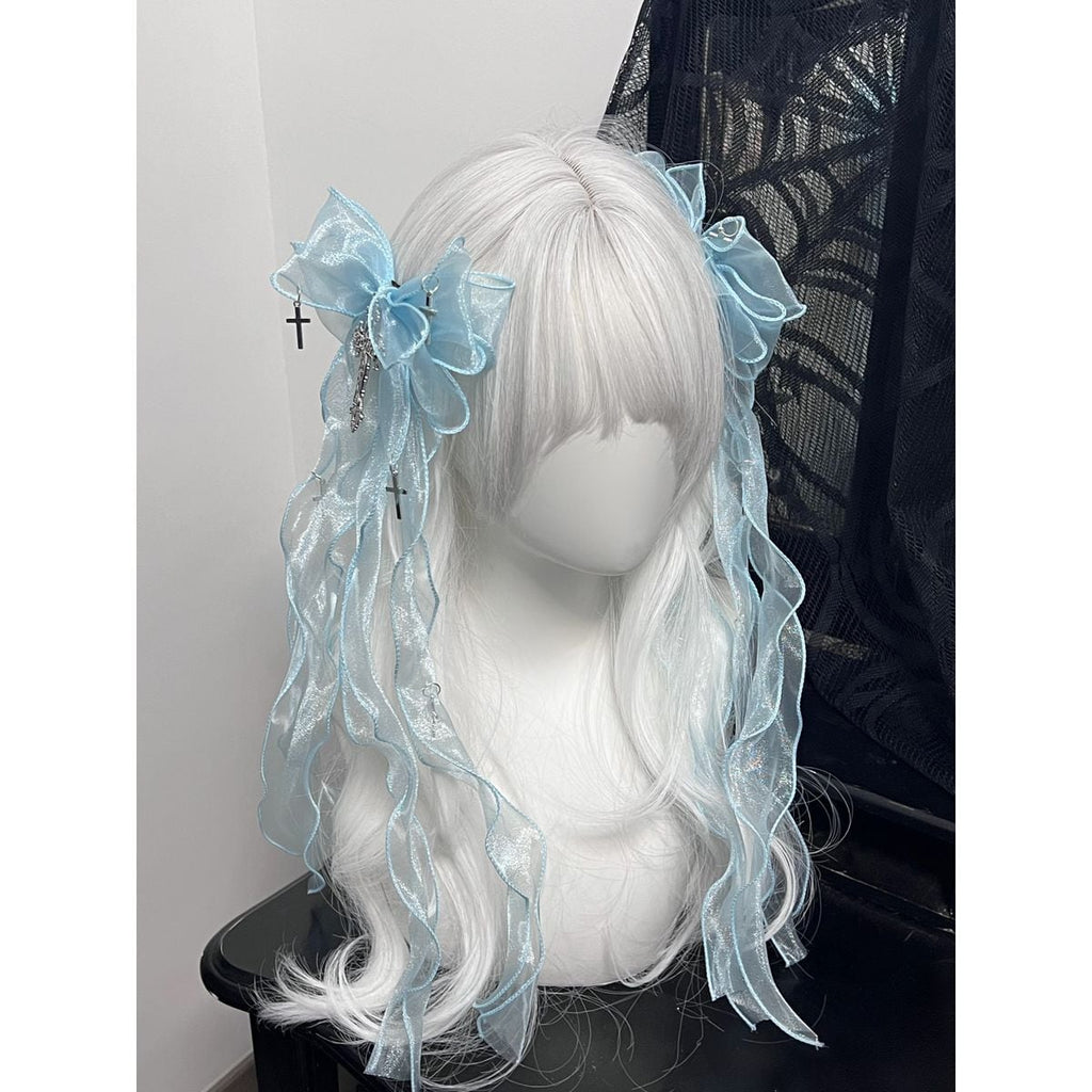 Cross Frill Ribbon Hair Accessory