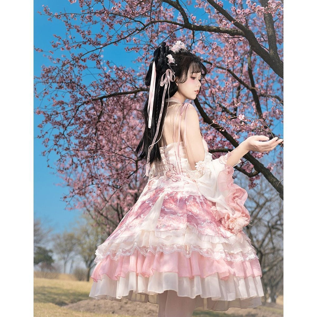 Cherry Blossom Chinese-Inspired Dress