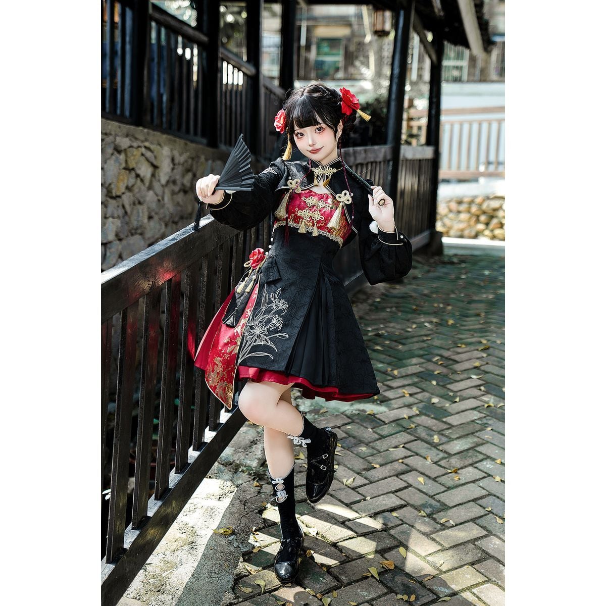 Stylish Asymmetrical Chinese Lolita Attire