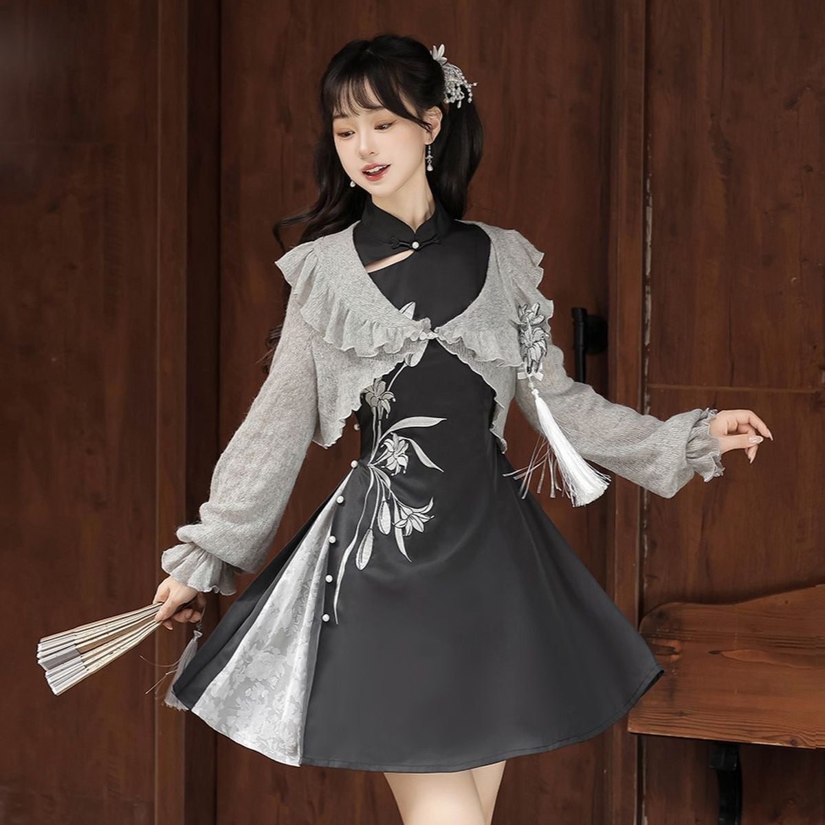 Graceful China-Style Dress Set