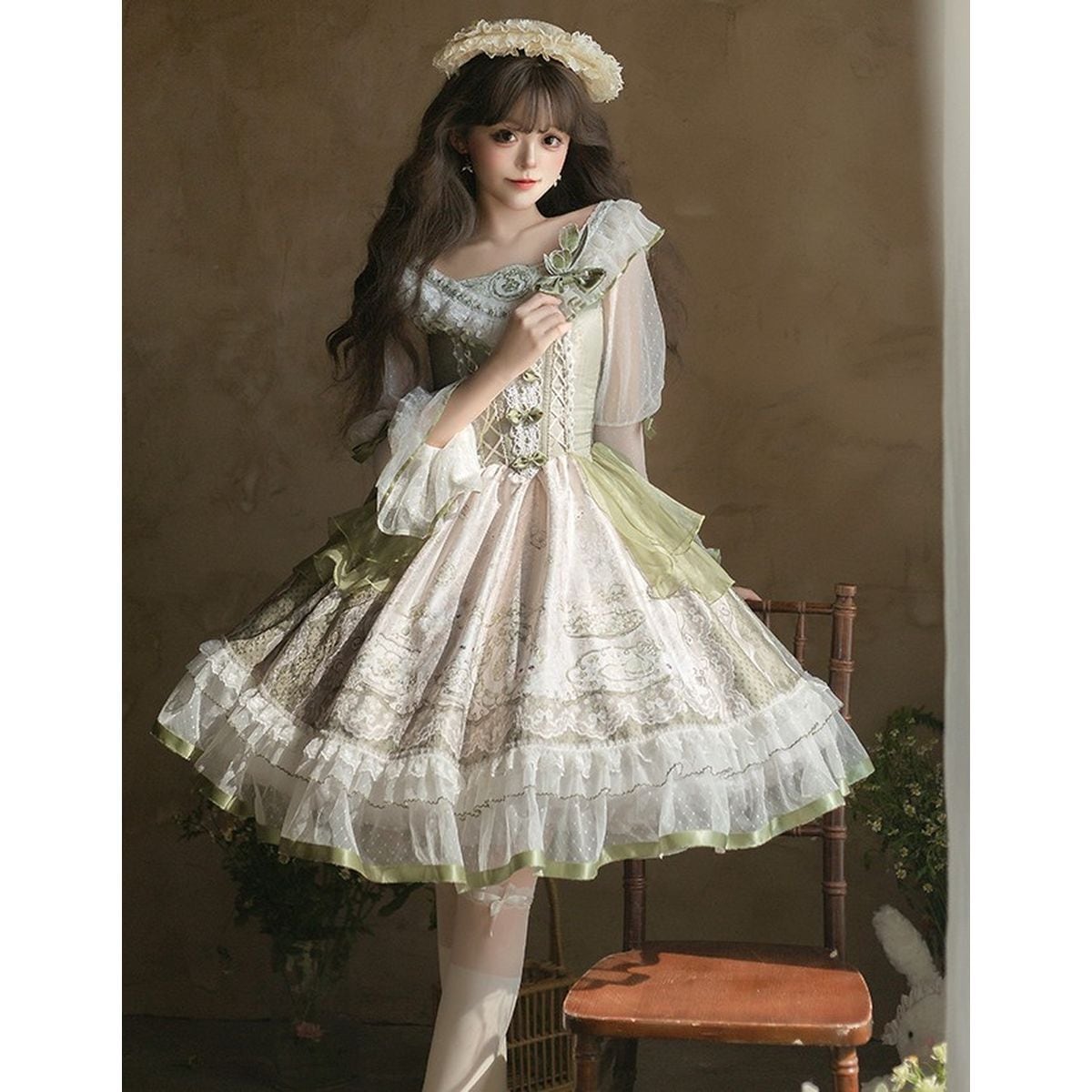 Elegant Green Frill Lolita Dress