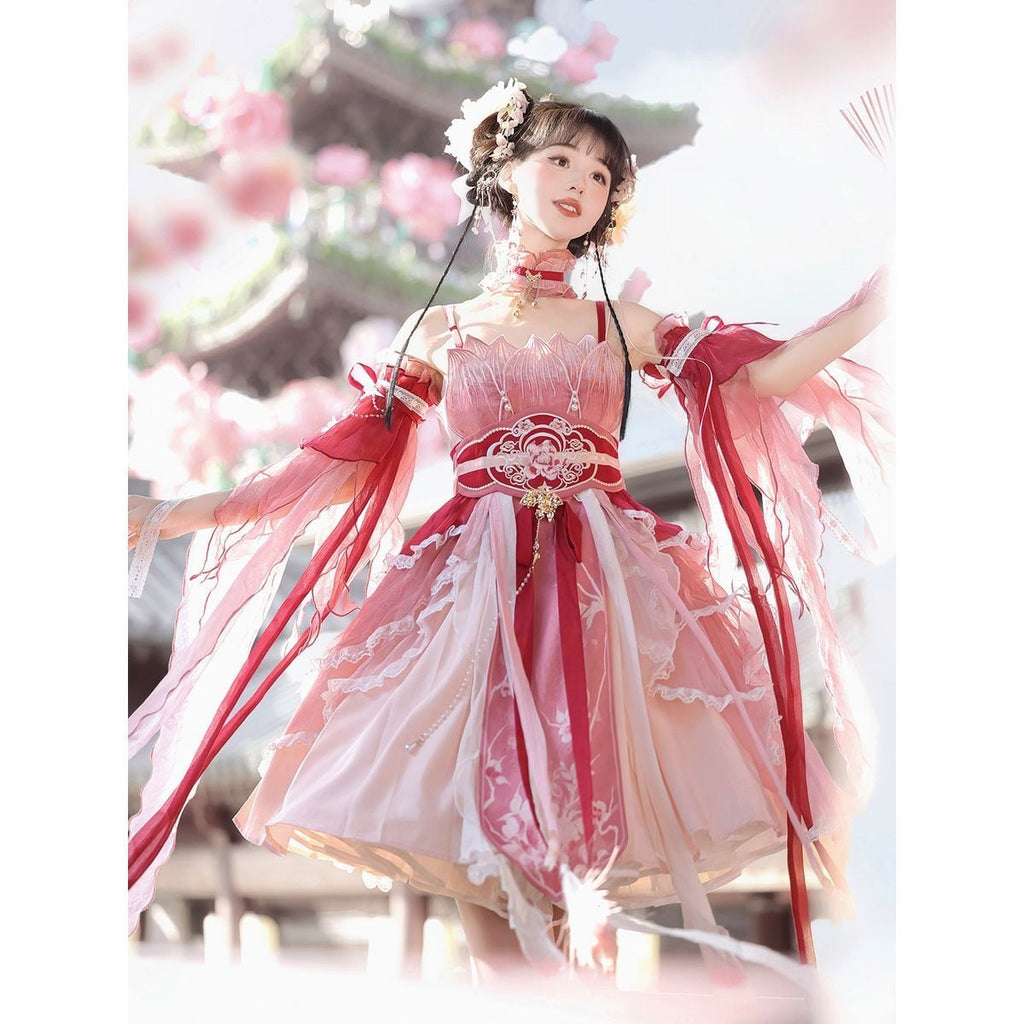 Elegant Frill Lolita Dress Ensemble
