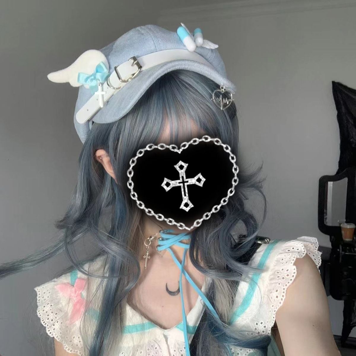 Jirai-kei Lace-Up Choker