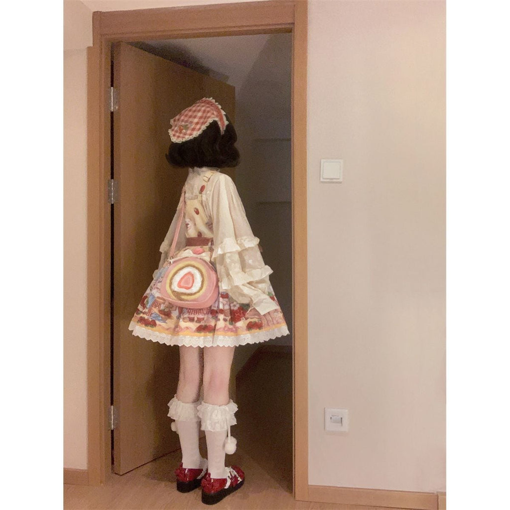 Strawberry Roll Cake Backpack