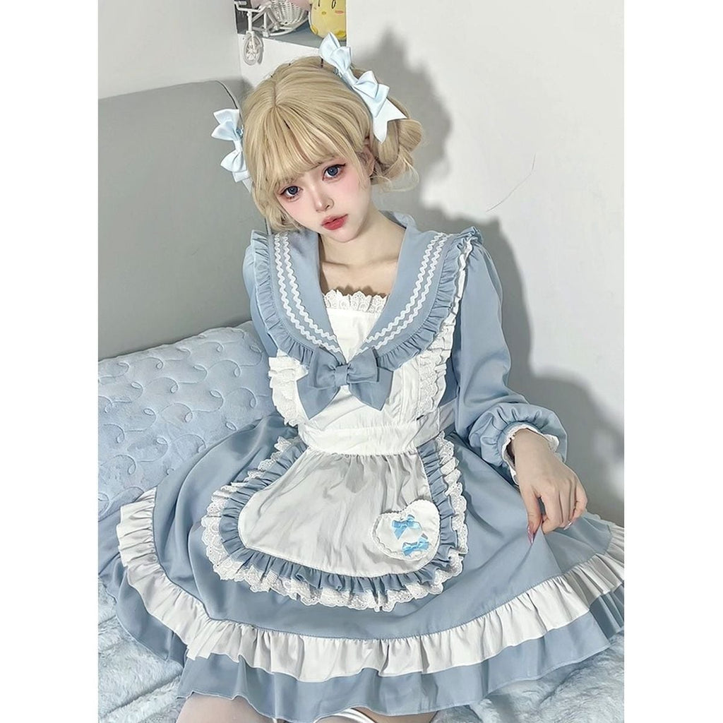 Sailor Collar Frill Maid Dress