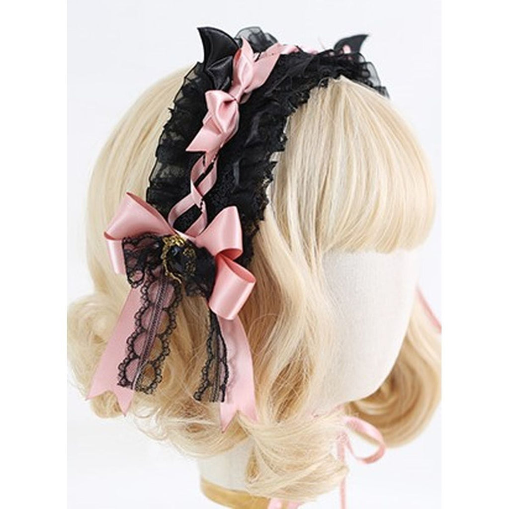 Devil Wings Lace Headpiece